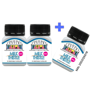 Buy 2 Free 1! 21st Century Milk Thistle 500mg - 30's + 30's + 30's